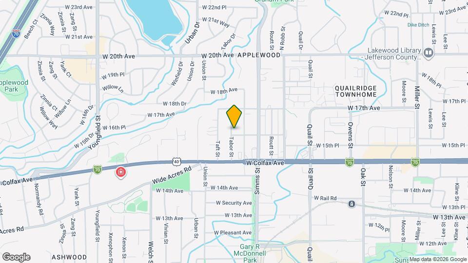 1600 Tabor St, Unit A Map and Location Details