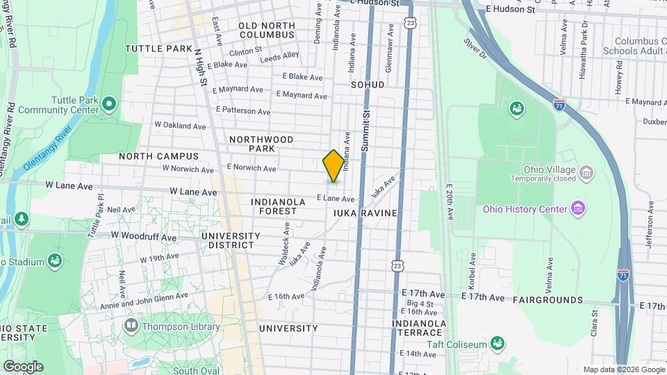 2112-2120-2120 Indianola Ave Mapa y Detalles de la Ubicación