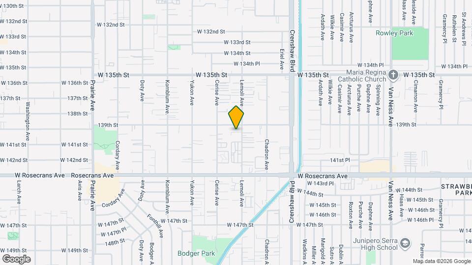 13915 S Lemoli Ave Map and Location Details