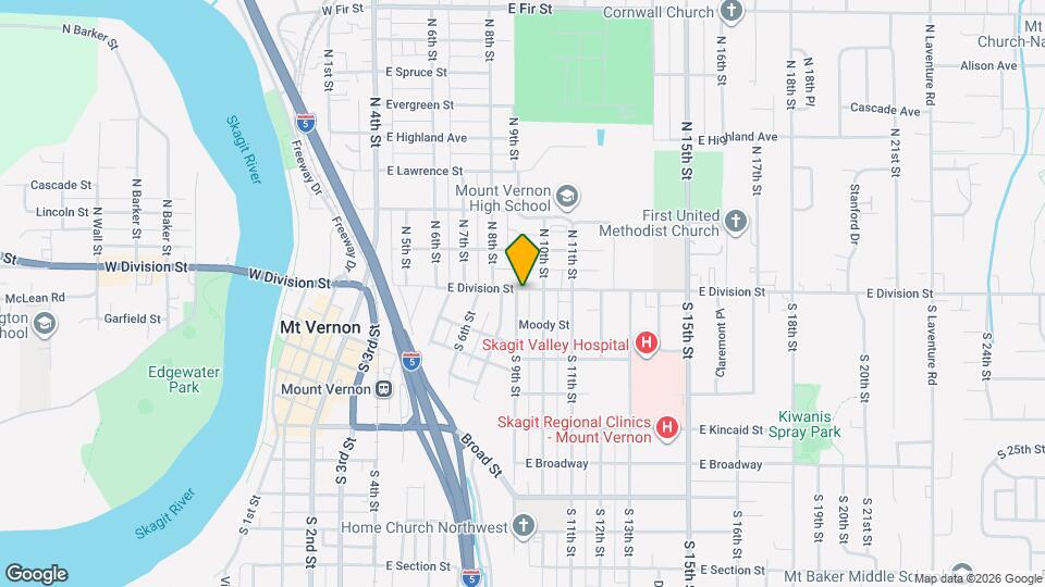 904 E Division St Map and Location Details