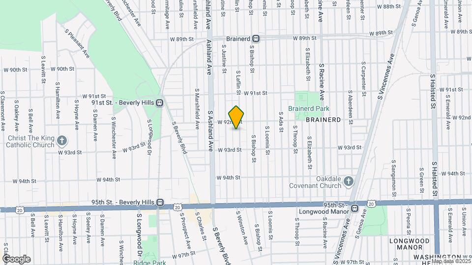 9222 S Laflin St Map and Location Details