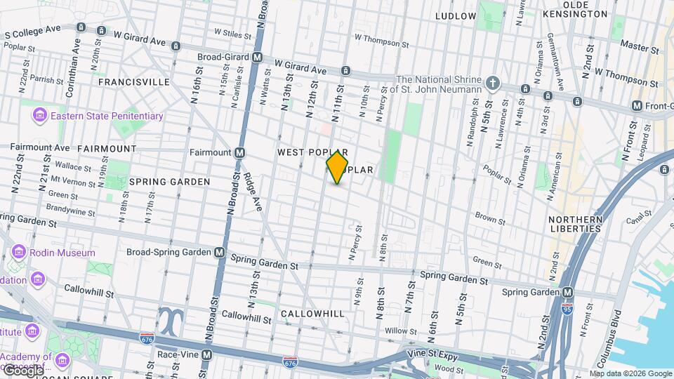 1020 Fairmount Ave Map and Location Details