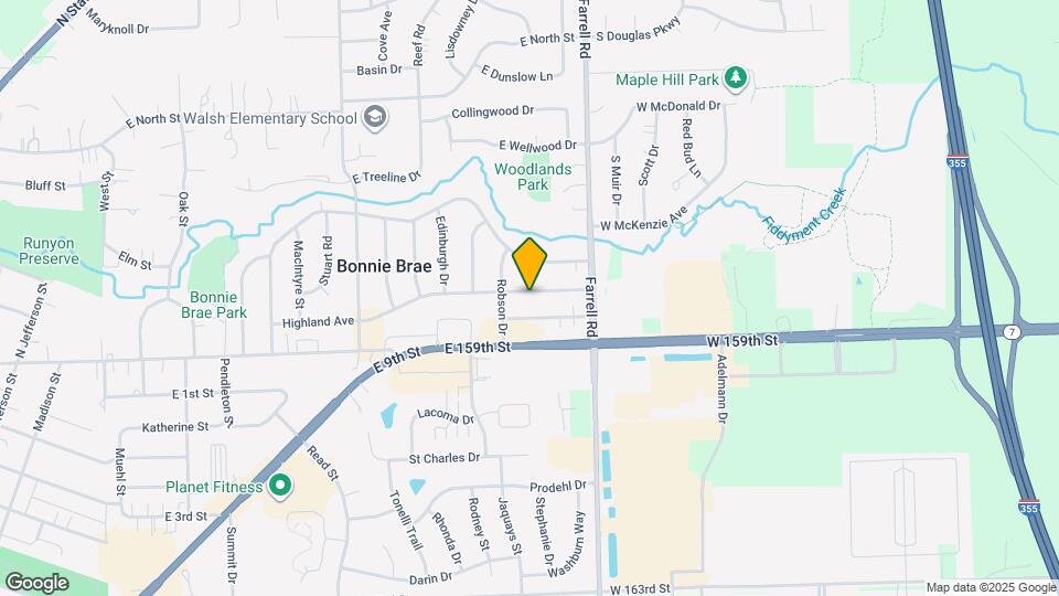 1331 Highland Ave Map and Location Details