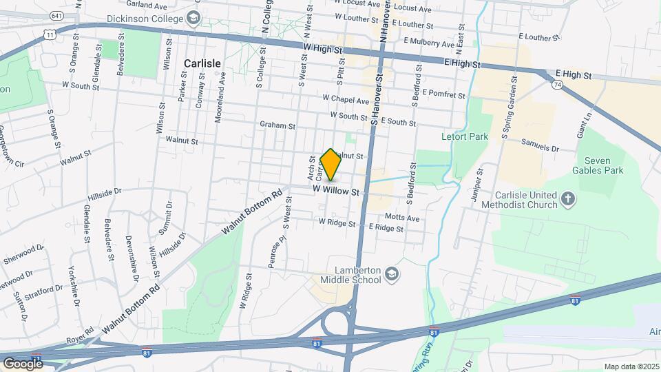 429 S Pitt St Map and Location Details