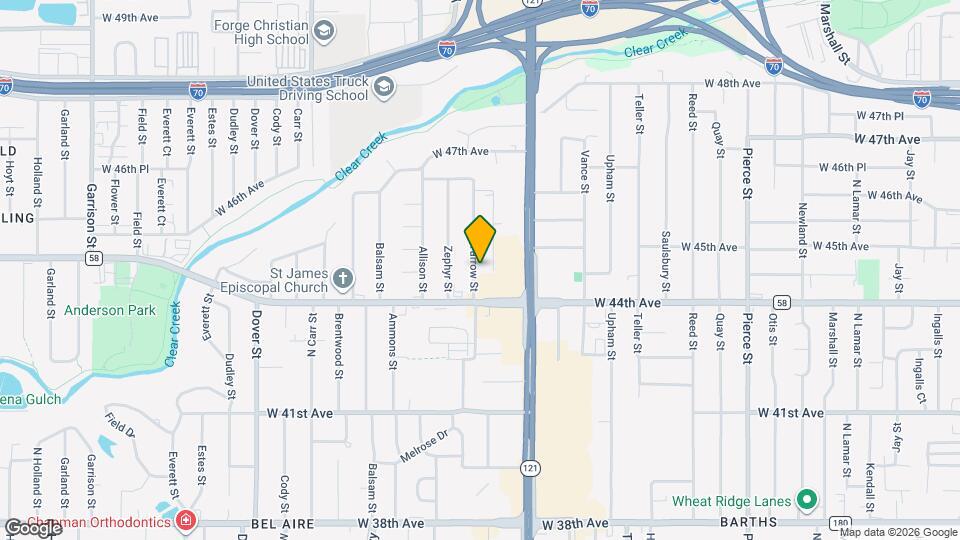 4450 Yarrow St Map and Location Details
