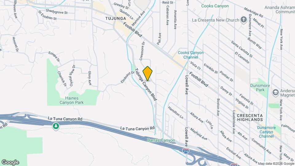 9348 Tujunga Canyon Blvd Map and Location Details