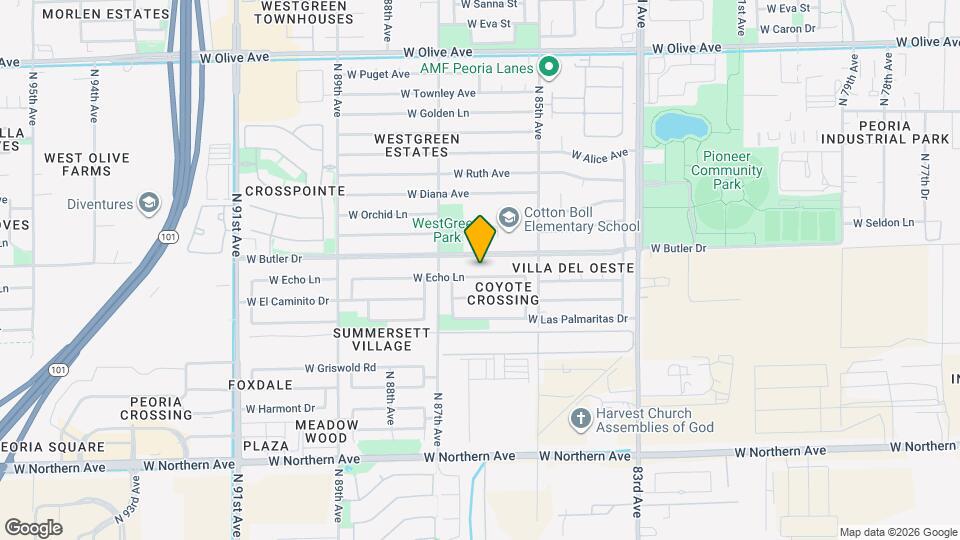 8610 W Echo Ln Mapa y Detalles de la Ubicación