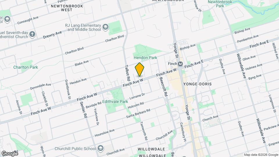 66K Finch Ave W Map and Location Details