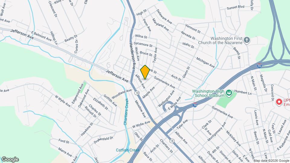 107 Woodland Ave Map and Location Details