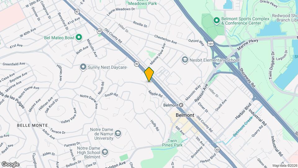 600 El Camino Real, Unit 600 Belmont Mapa y Detalles de la Ubicación