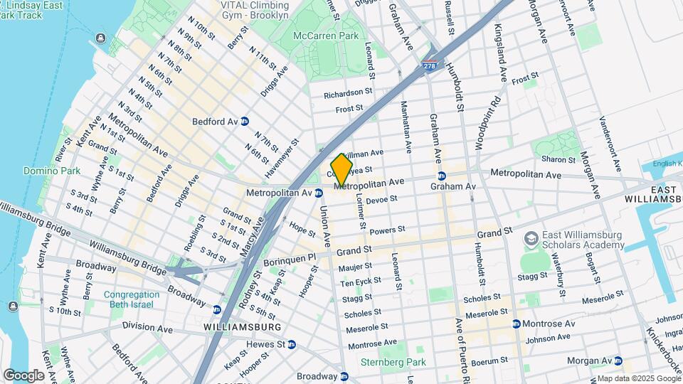 552 Metropolitan Ave Mapa y Detalles de la Ubicación