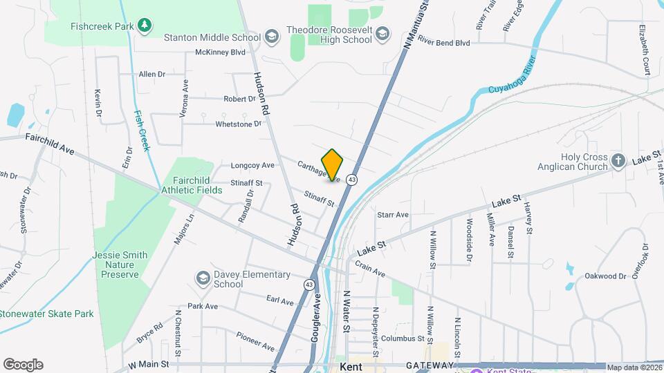 424 Carthage Ave Map and Location Details