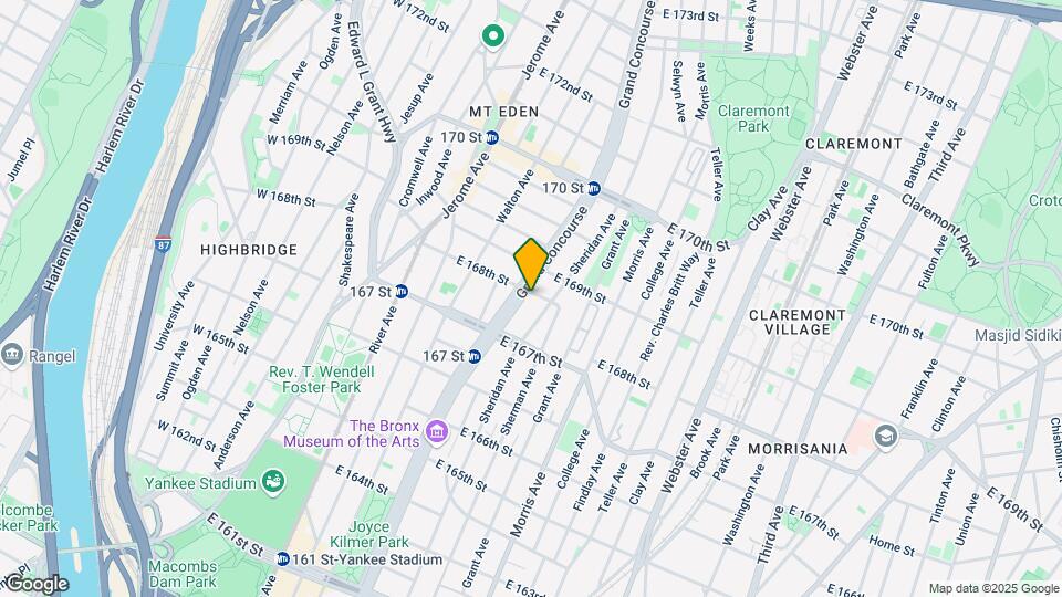 1250 Grand Concourse Map and Location Details