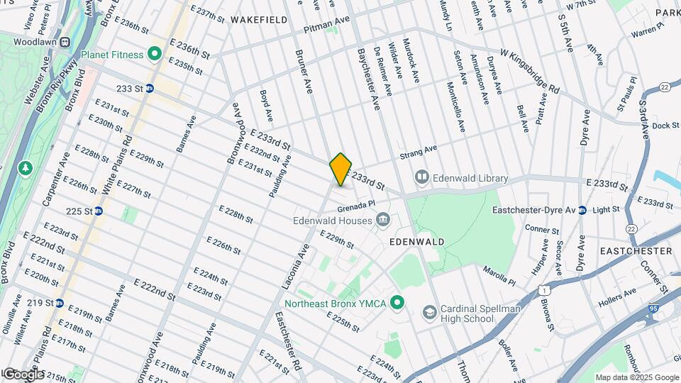 1112 E 232nd St, Unit 1 Map and Location Details