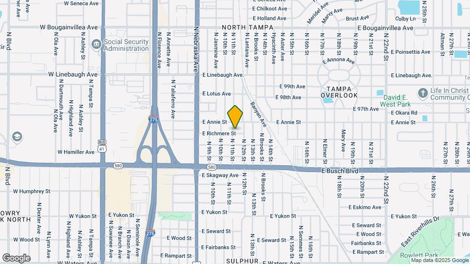 9501 N 11th St Map and Location Details