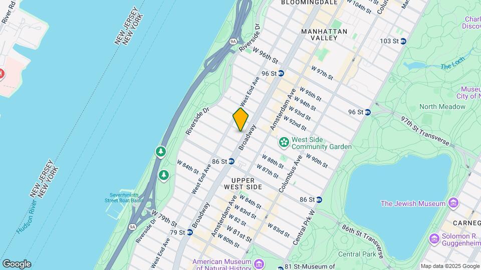 250 W 89th St Map and Location Details