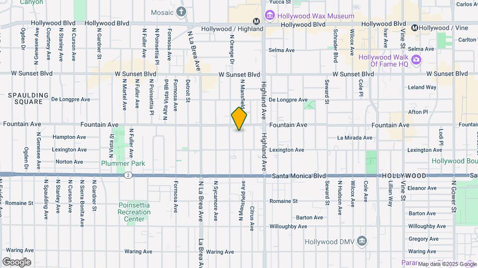 1237 N Mansfield Ave Mapa y Detalles de la Ubicación