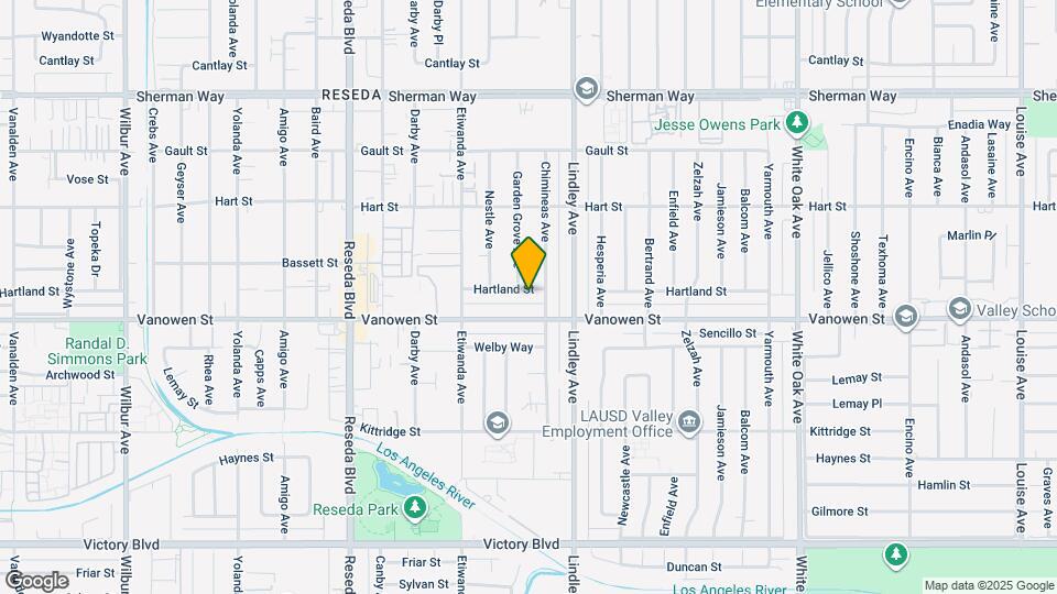 18148 Hartland St Map and Location Details
