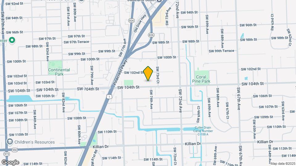 7405 SW 104th St Map and Location Details