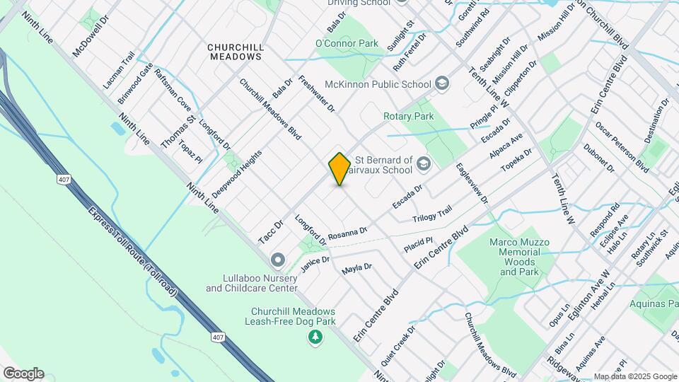 5448 Churchill Meadows Blvd Map and Location Details