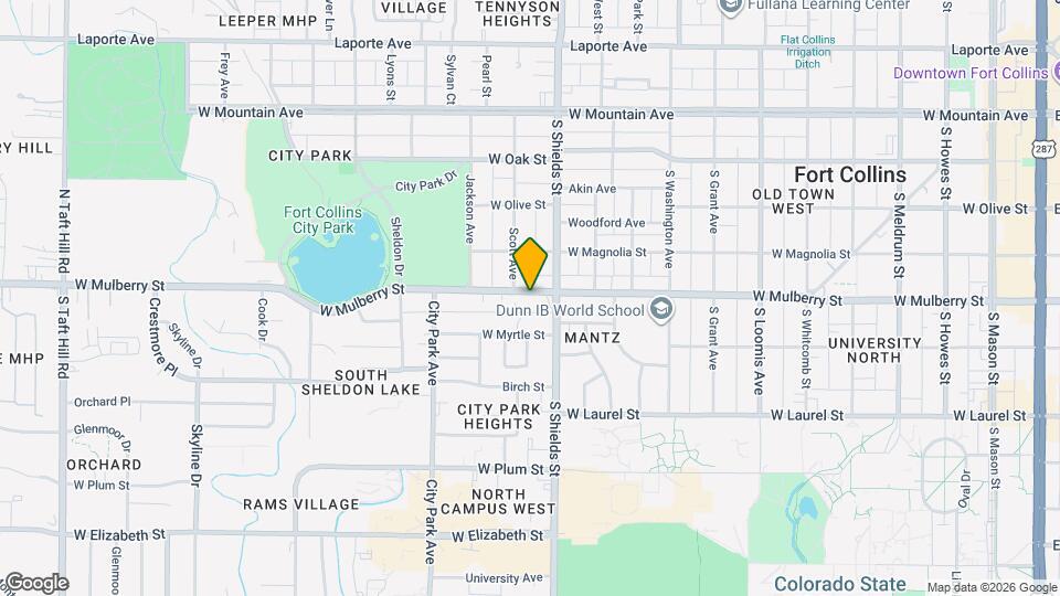 1121 W Mulberry St Map and Location Details