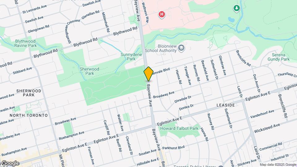 1901 Bayview Ave Map and Location Details