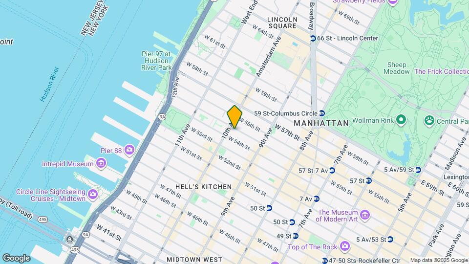 456 W 55th St Map and Location Details