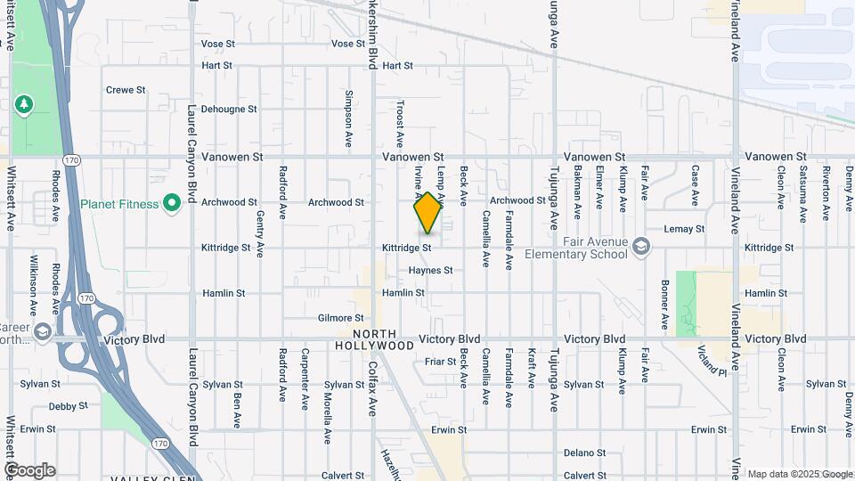 11621 Kittridge St Map and Location Details