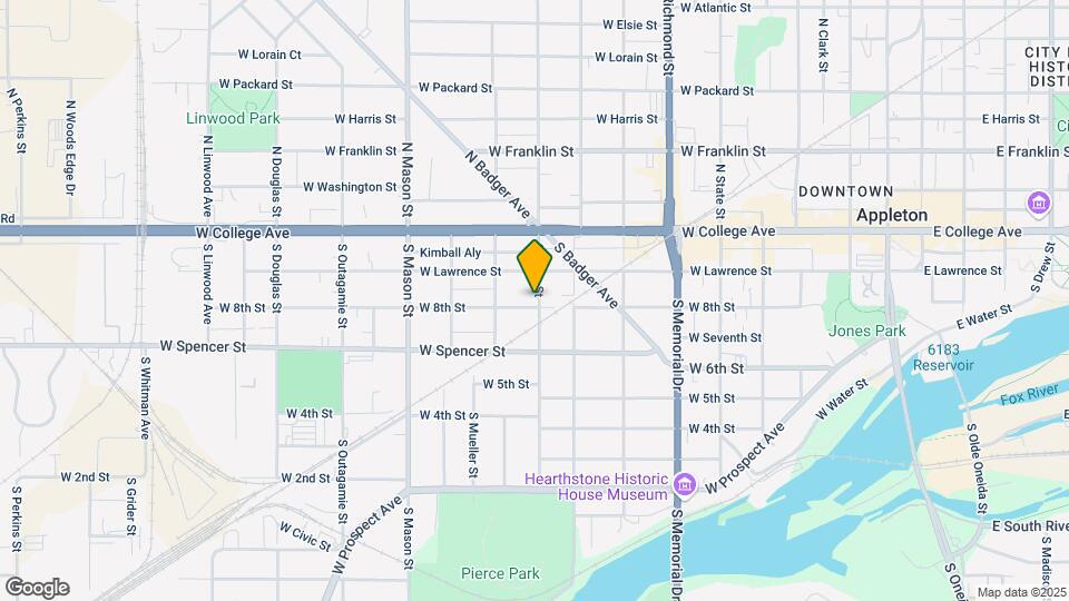 1002 W 8th St Map and Location Details