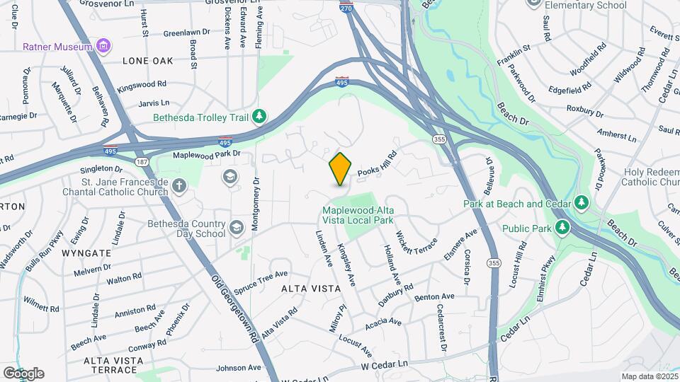 5224 Pooks Hill Rd, Unit Bethesda Luxury Condo Map and Location Details