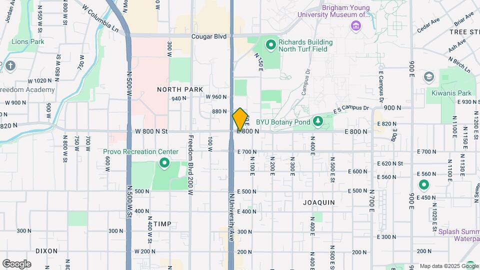 800 N University Ave Map and Location Details