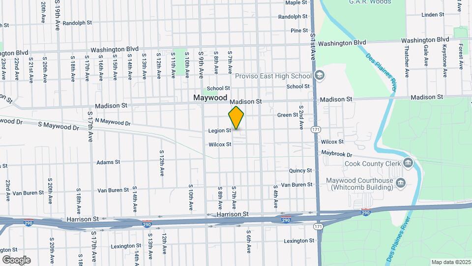 614 Legion St Map and Location Details