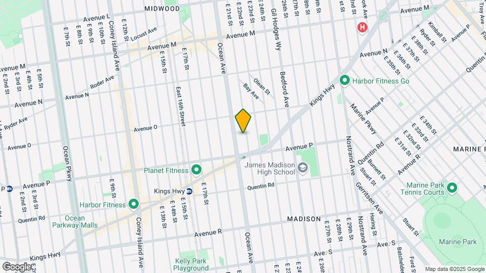 1660 E 21st St Map and Location Details