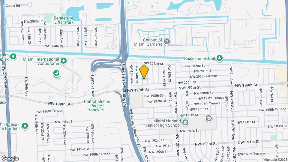 20021 NW 14th Ct Map and Location Details
