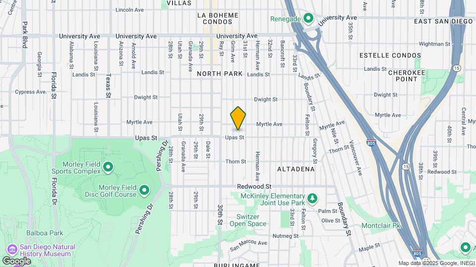 3409 Grim Ave Map and Location Details