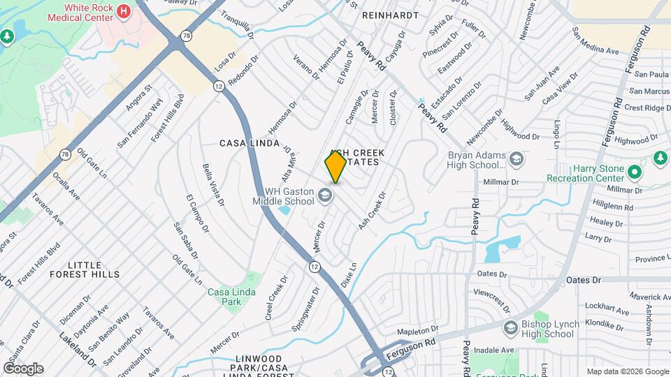 1707 Mariposa Dr Map and Location Details
