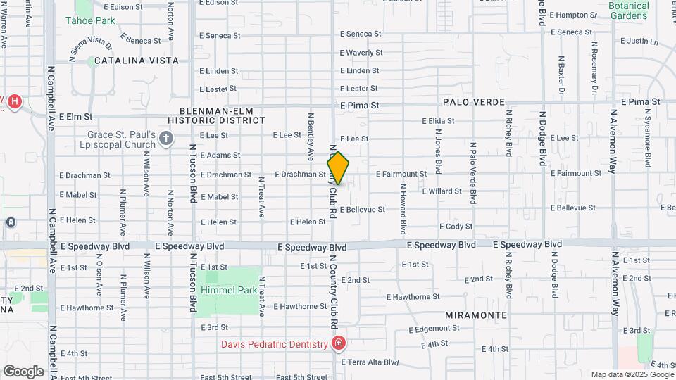 1342 N Country Club Rd Map and Location Details