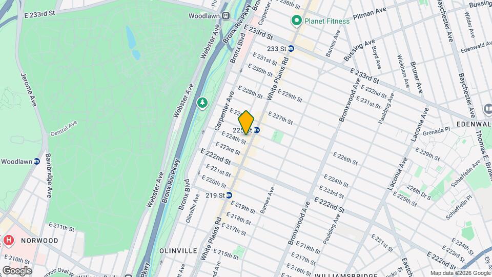 689 E 224th St Mapa y Detalles de la Ubicación