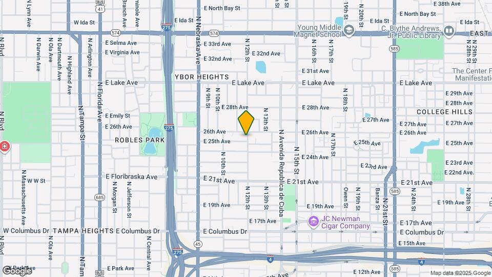1022 E 25th Ave Map and Location Details