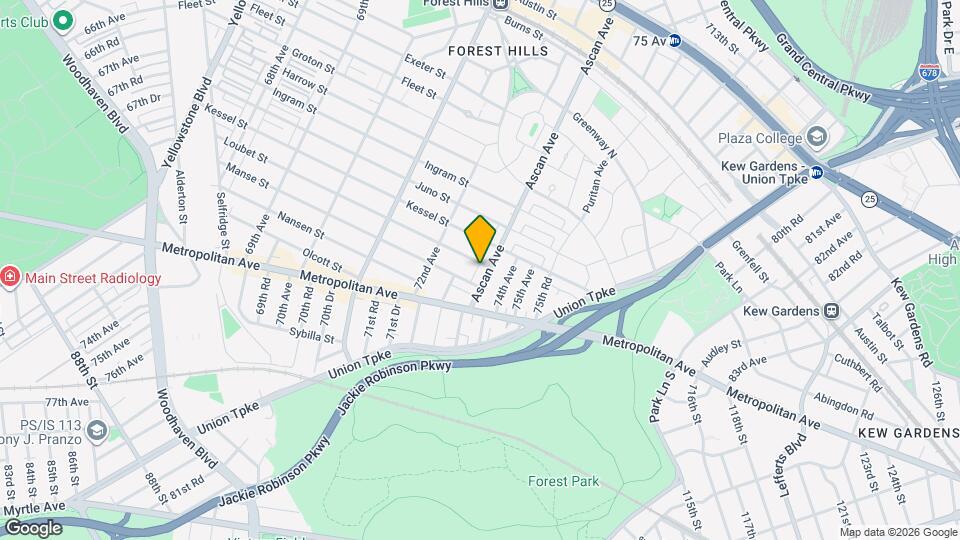 99-15 Ascan Ave Map and Location Details