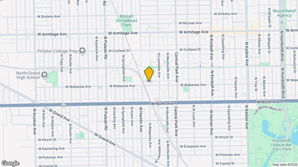 3736 W Wabansia Ave, Unit 2F Map and Location Details