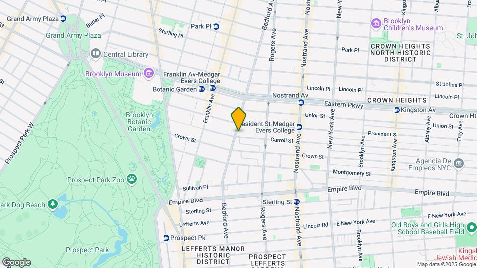 1601 Bedford Ave Map and Location Details