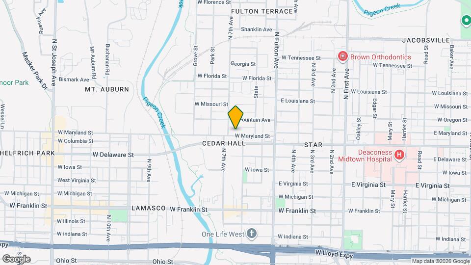 1411 W Maryland St Mapa y Detalles de la Ubicación