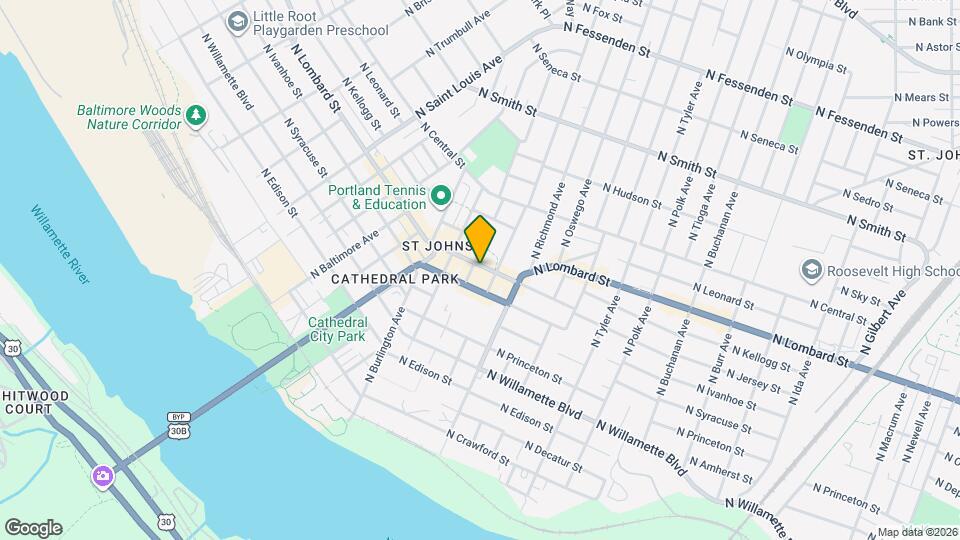 8328 N Lombard St Map and Location Details