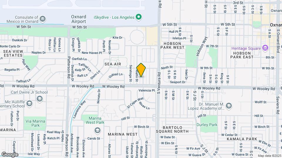 1025 Piedmont St Map and Location Details