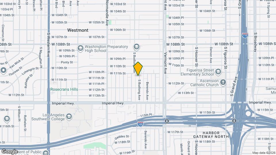 11115 S Budlong Ave Map and Location Details