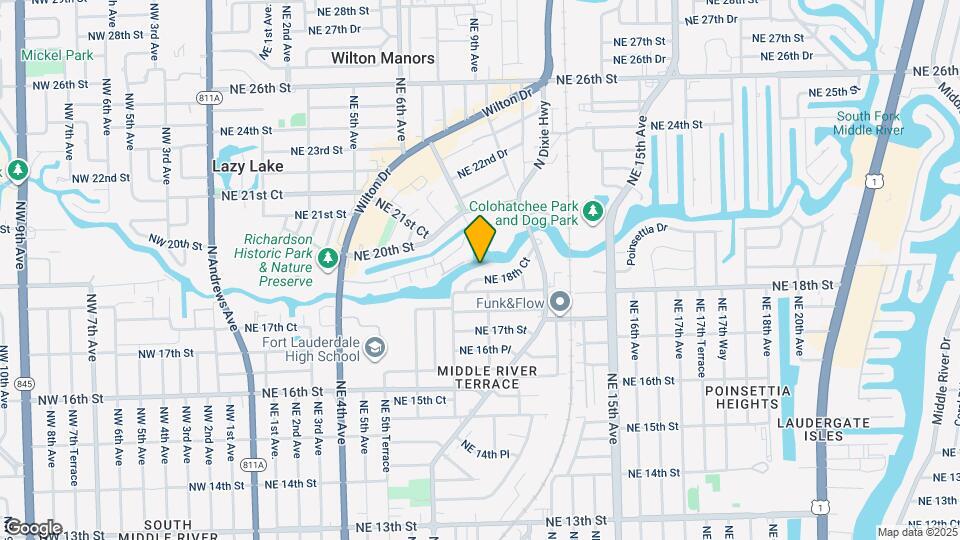833 NE 18th Ct Map and Location Details