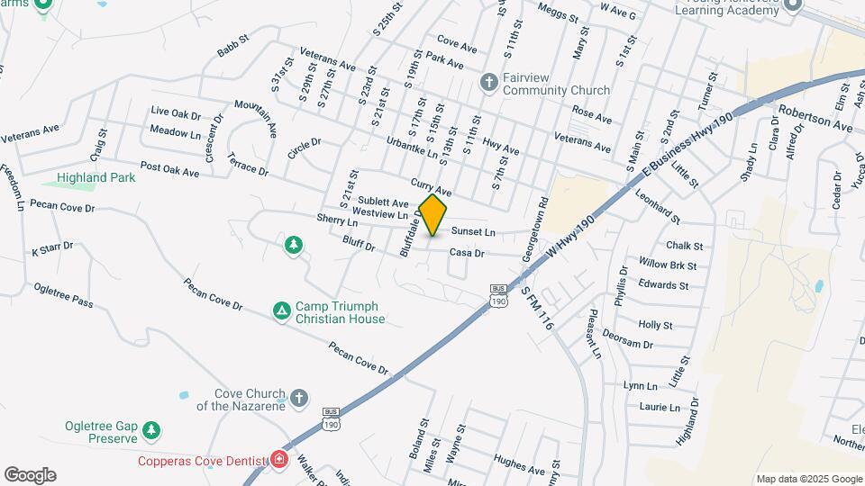 611 Sunset Ln Map and Location Details