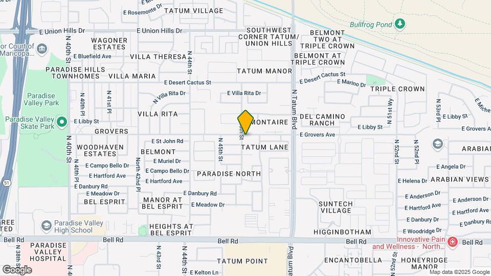 4605 E Grovers Ave Map and Location Details