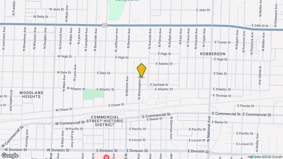 2034 N Washington Ave Mapa y Detalles de la Ubicación